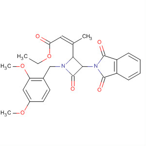 2-Butenoic acid,3-[3-(1,3-dihydro-1,3-dioxo-2H-isoindol-2-yl)-1-[(2,4-dimethoxyphenyl)methyl]-4-oxo-2-azetidinyl]-, ethyl ester, cis-