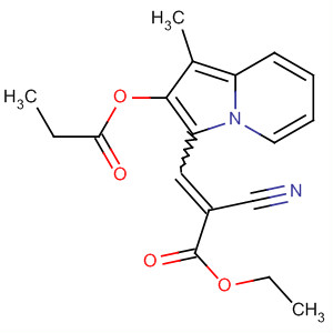 2-Propenoic acid, 2-cyano-3-[1-methyl-2-(1-oxopropoxy)-3-indolizinyl]-,ethyl ester