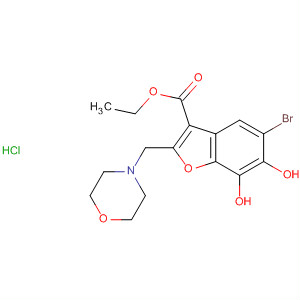 3-Benzofurancarboxylic acid,6-bromo-4,5-dihydroxy-2-(4-morpholinylmethyl)-, ethyl ester,hydrochloride