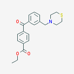 4-CARBOETHOXY-3-THIOMORPHOLINOMETHYL BENZOPHENONE