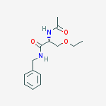 Propanamide, 2-(acetylamino)-3-ethoxy-N-(phenylmethyl)-, (2R)-
