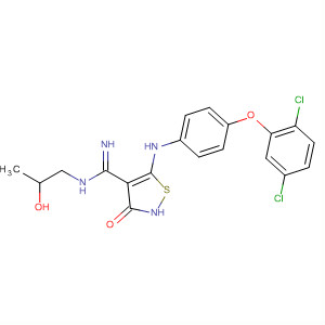4-Isothiazolecarboximidamide,5-[[4-(2,5-dichlorophenoxy)phenyl]amino]-2,3-dihydro-N-(2-hydroxypropyl)-3-oxo-