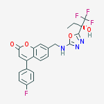 4-(4-Fluorophenyl)-7-[[[5-[(1S)-1-hydroxy-1-(trifluoromethyl)propyl]-1,3,4-oxadiazol-2-yl]amino]methyl]-2H-1-benzopyran-2-one
