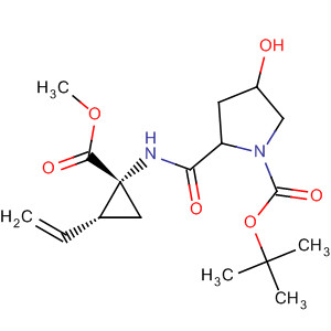 1-Pyrrolidinecarboxylic acid,2-[[[(1R,2R)-2-ethenyl-1-(methoxycarbonyl)cyclopropyl]amino]carbonyl]-4-hydroxy-, 1,1-dimethylethyl ester, (2S,4R)-