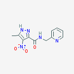 3-methyl-4-nitro-N-(2-pyridinylmethyl)-1H-Pyrazole-5-carboxamide