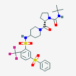 1-Pyrrolidinecarboxamide, N-(1,1-dimethylethyl)-2-[[4-[[[5-(phenylsulfonyl)-2-(trifluoromethyl)phenyl]sulfonyl]amino]-1-piperidinyl]carbonyl]-, (2S)-