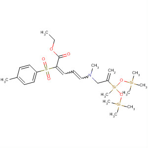2,4-Pentadienoic acid,2-[(4-methylphenyl)sulfonyl]-5-[methyl[2-[1,3,3,3-tetramethyl-1-[(trimethylsilyl)oxy]-1-disiloxanyl]-2-propen-1-yl]amino]-, ethyl ester