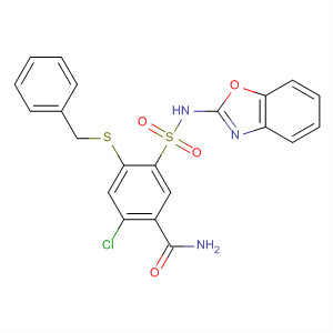 Benzamide,5-[(2-benzoxazolylamino)sulfonyl]-2-chloro-4-[(phenylmethyl)thio]-