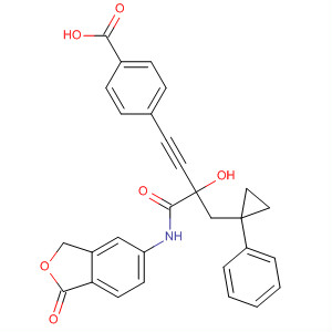 Benzoic acid,4-[4-[(1,3-dihydro-1-oxo-5-isobenzofuranyl)amino]-3-hydroxy-4-oxo-3-[(1-phenylcyclopropyl)methyl]-1-butyn-1-yl]-
