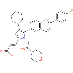 2-Propenoic acid,3-[4-cyclohexyl-5-[2-(4-fluorophenyl)-6-quinolinyl]-1-[2-(4-morpholinyl)-2-oxoethyl]-1H-pyrrol-2-yl]-, (2E)-
