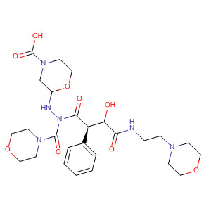 4-Morpholinecarboxylic acid,1-[(1R)-2-hydroxy-3-[[2-(4-morpholinyl)ethyl]amino]-3-oxo-1-phenylpropyl]-2-(4-morpholinylcarbonyl)hydrazide