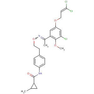 Cyclopropanecarboxamide,N-[4-[2-[[[1-[3-chloro-5-[(3,3-dichloro-2-propen-1-yl)oxy]-2-methoxyphenyl]ethylidene]amino]oxy]ethyl]phenyl]-2-methyl-