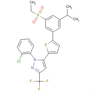 1H-Pyrazole,1-(2-chlorophenyl)-5-[5-[3-(ethylsulfonyl)-5-(1-methylethyl)phenyl]-2-thienyl]-3-(trifluoromethyl)-