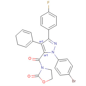 2-Oxazolidinone,3-[[(4R,5S)-1-(4-bromophenyl)-3-(4-fluorophenyl)-4,5-dihydro-4-phenyl-1H-pyrazol-5-yl]carbonyl]-, rel-