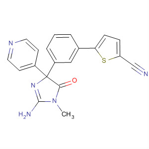 2-Thiophenecarbonitrile,5-[3-[2-amino-4,5-dihydro-1-methyl-5-oxo-4-(4-pyridinyl)-1H-imidazol-4-yl]phenyl]-