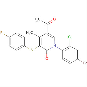 2(1H)-Pyridinone,5-acetyl-1-(4-bromo-2-chlorophenyl)-3-[(4-fluorophenyl)thio]-4-methyl-