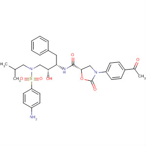 5-Oxazolidinecarboxamide,3-(4-acetylphenyl)-N-[(1S,2R)-3-[[(4-aminophenyl)sulfonyl](2-methylpropyl)amino]-2-hydroxy-1-(phenylmethyl)propyl]-2-oxo-, (5S)-