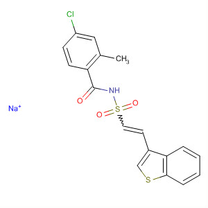 Benzamide,N-[[(1E)-2-benzo[b]thien-3-ylethenyl]sulfonyl]-4-chloro-2-methyl-, sodiumsalt (1:1)