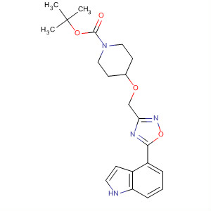 1-Piperidinecarboxylic acid,4-[[5-(1H-indol-4-yl)-1,2,4-oxadiazol-3-yl]methoxy]-, 1,1-dimethylethylester