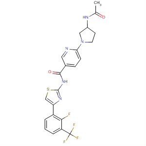 3-Pyridinecarboxamide,6-[3-(acetylamino)-1-pyrrolidinyl]-N-[4-[2-fluoro-3-(trifluoromethyl)phenyl]-2-thiazolyl]-