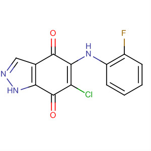 1H-Indazole-4,7-dione, 6-chloro-5-[(2-fluorophenyl)amino]-
