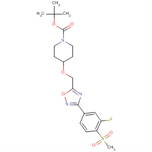 1-Piperidinecarboxylic acid,4-[[3-[3-fluoro-4-(methylsulfonyl)phenyl]-1,2,4-oxadiazol-5-yl]methoxy]-,1,1-dimethylethyl ester
