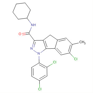 Indeno[1,2-c]pyrazole-3-carboxamide,7-chloro-N-cyclohexyl-1-(2,4-dichlorophenyl)-1,4-dihydro-6-methyl-