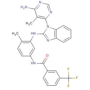 Benzamide,N-[3-[[1-(6-amino-5-methyl-4-pyrimidinyl)-1H-benzimidazol-2-yl]amino]-4-methylphenyl]-3-(trifluoromethyl)-