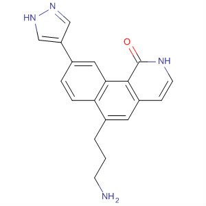 Benz[h]isoquinolin-1(2H)-one, 6-(3-aminopropyl)-9-(1H-pyrazol-4-yl)-