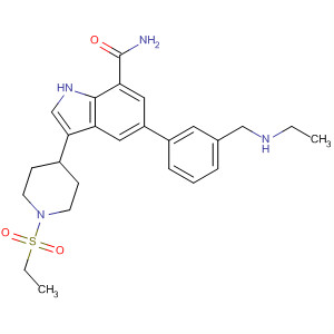 1H-Indole-7-carboxamide,5-[3-[(ethylamino)methyl]phenyl]-3-[1-(ethylsulfonyl)-4-piperidinyl]-