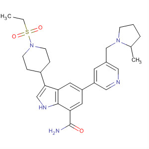 1H-Indole-7-carboxamide,3-[1-(ethylsulfonyl)-4-piperidinyl]-5-[5-[(2-methyl-1-pyrrolidinyl)methyl]-3-pyridinyl]-