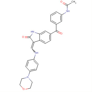 Acetamide,N-[3-[[2,3-dihydro-3-[[[4-(4-morpholinyl)phenyl]amino]methylene]-2-oxo-1H-indol-6-yl]carbonyl]phenyl]-