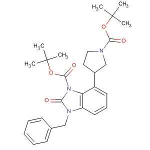 1H-Benzimidazole-1-carboxylic acid,7-[1-[(1,1-dimethylethoxy)carbonyl]-3-pyrrolidinyl]-2,3-dihydro-2-oxo-3-(phenylmethyl)-, 1,1-dimethylethyl ester