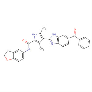 1H-Pyrrole-2-carboxamide,4-(6-benzoyl-1H-benzimidazol-2-yl)-N-(2,3-dihydro-5-benzofuranyl)-3,5-dimethyl-
