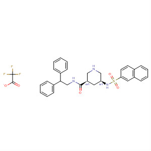 3-Piperidinecarboxamide,N-(2,2-diphenylethyl)-5-[(2-naphthalenylsulfonyl)amino]-, (3R,5S)-rel-,2,2,2-trifluoroacetate (1:1)
