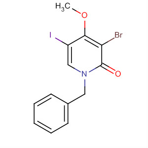 2(1H)-Pyridinone, 3-bromo-5-iodo-4-methoxy-1-(phenylmethyl)-