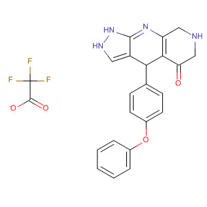 5H-Pyrazolo[3,4-b][1,7]naphthyridin-5-one,1,2,4,6,7,8-hexahydro-4-(4-phenoxyphenyl)-, 2,2,2-trifluoroacetate (1:1)