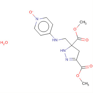 1H-Pyrazole-3,5-dicarboxylic acid,4,5-dihydro-5-[[(1-oxido-4-pyridinyl)amino]methyl]-, 3,5-dimethyl ester,hydrate (1:1)