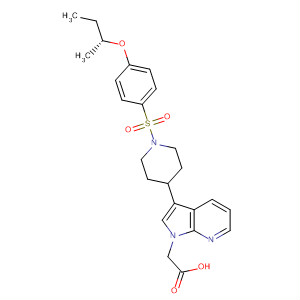 1H-Pyrrolo[2,3-b]pyridine-1-acetic acid,3-[1-[[4-[(1R)-1-methylpropoxy]phenyl]sulfonyl]-4-piperidinyl]-
