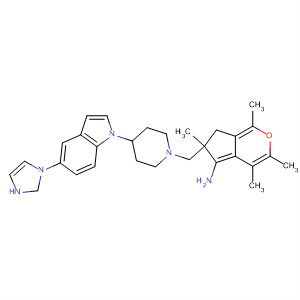 5-Benzofuranamine,2-[[4-[2,3-dihydro-5-(1H-imidazol-1-yl)-1H-indol-1-yl]-1-piperidinyl]methyl]-2,3-dihydro-2,4,6,7-tetramethyl-