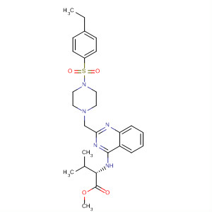 L-Valine,N-[2-[[4-[(4-ethylphenyl)sulfonyl]-1-piperazinyl]methyl]-4-quinazolinyl]-,methyl ester