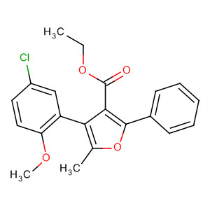 3-Furancarboxylic acid,4-(5-chloro-2-methoxyphenyl)-5-methyl-2-phenyl-, ethyl ester