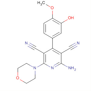 3,5-Pyridinedicarbonitrile,2-amino-4-(3-hydroxy-4-methoxyphenyl)-6-(4-morpholinyl)-