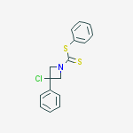 1-Azetidinecarbodithioic acid, 3-chloro-3-phenyl-, phenyl ester