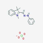 3H-Indolium, 1,3,3-trimethyl-2-[(phenylhydrazono)methyl]-, perchlorate