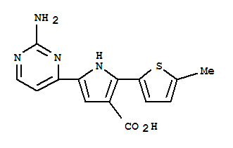 1H-Pyrrole-3-carboxylic  acid,  5-(2-amino-4-pyrimidinyl)-2-(5-methyl-2-thienyl)-