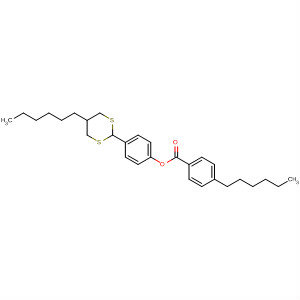 Benzoic acid, 4-hexyl-, 4-(5-hexyl-1,3-dithian-2-yl)phenyl ester, trans-