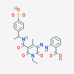 Benzoic  acid,  2-[2-[1-ethyl-1,6-dihydro-2-hydroxy-4-methyl-6-oxo-5-[[[1-(4-sulfophenyl)ethyl]amino]carbonyl]-3-pyridinyl]diazenyl]-
