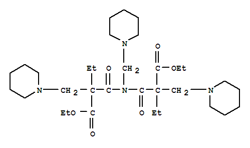 1-PIPERIDINEPROPANOIC ACID A,A'-(((PIPERIDIN-1-YLMETHYL)IMINO)DICARBONYL)BIS(A-ETHYL-,DIETHYL ESTER