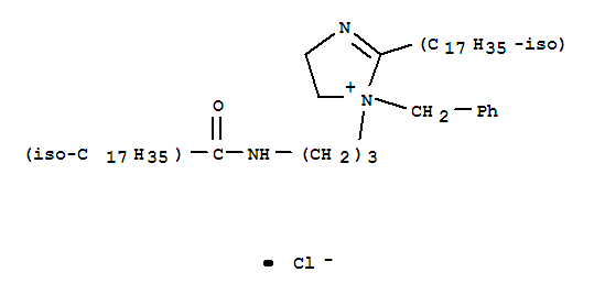1-benzyl-4,5-dihydro-2-isoheptadecyl-1-[3-[(1-oxoisooctadecyl)amino]propyl]-1H-imidazolium chloride